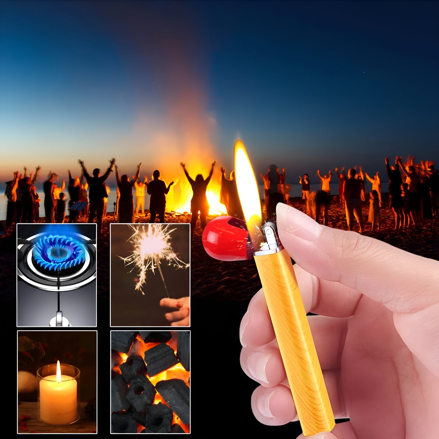 Mini Matchstick Metal Inflatable Lighter