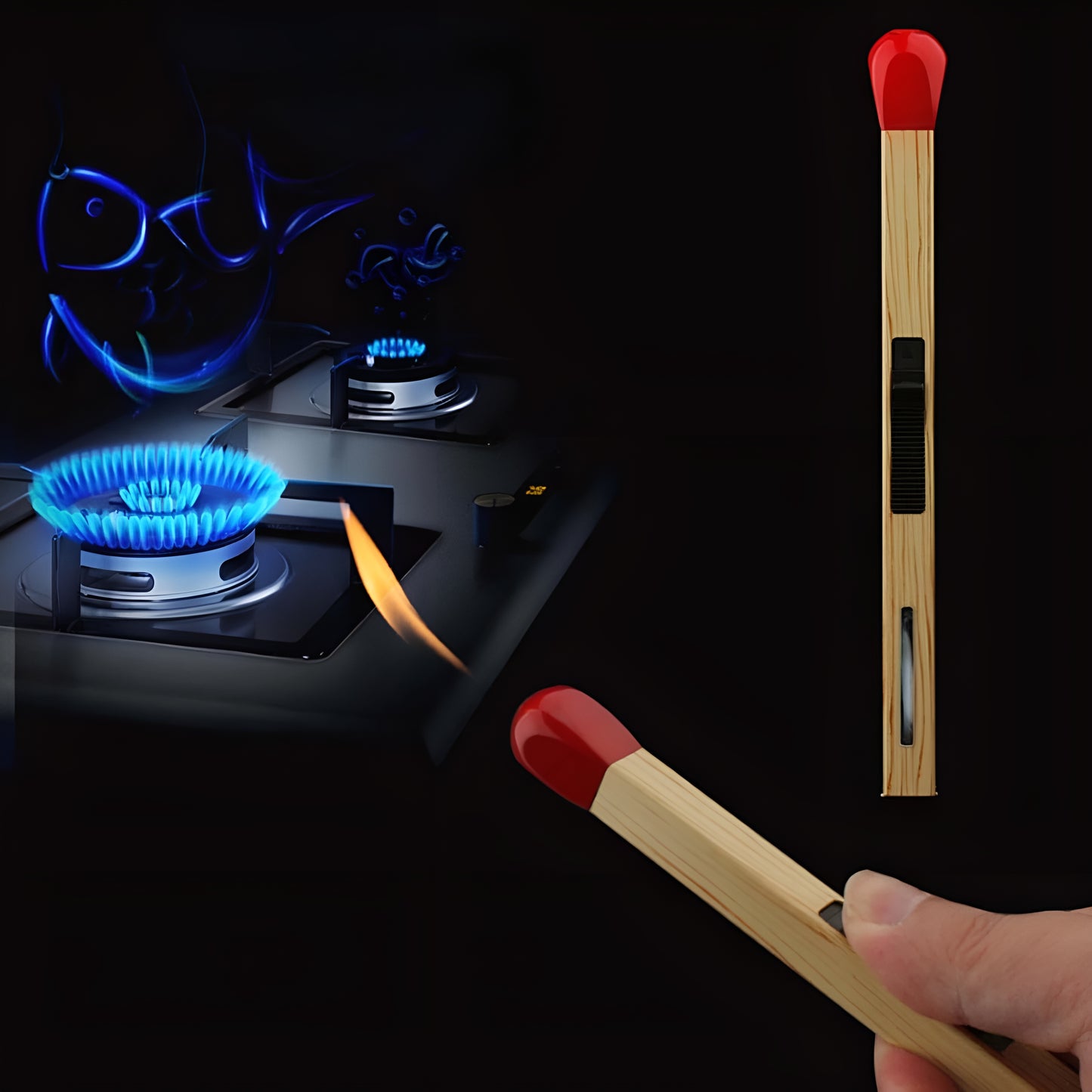Windproof Refillable Giant Match Jet Lighter