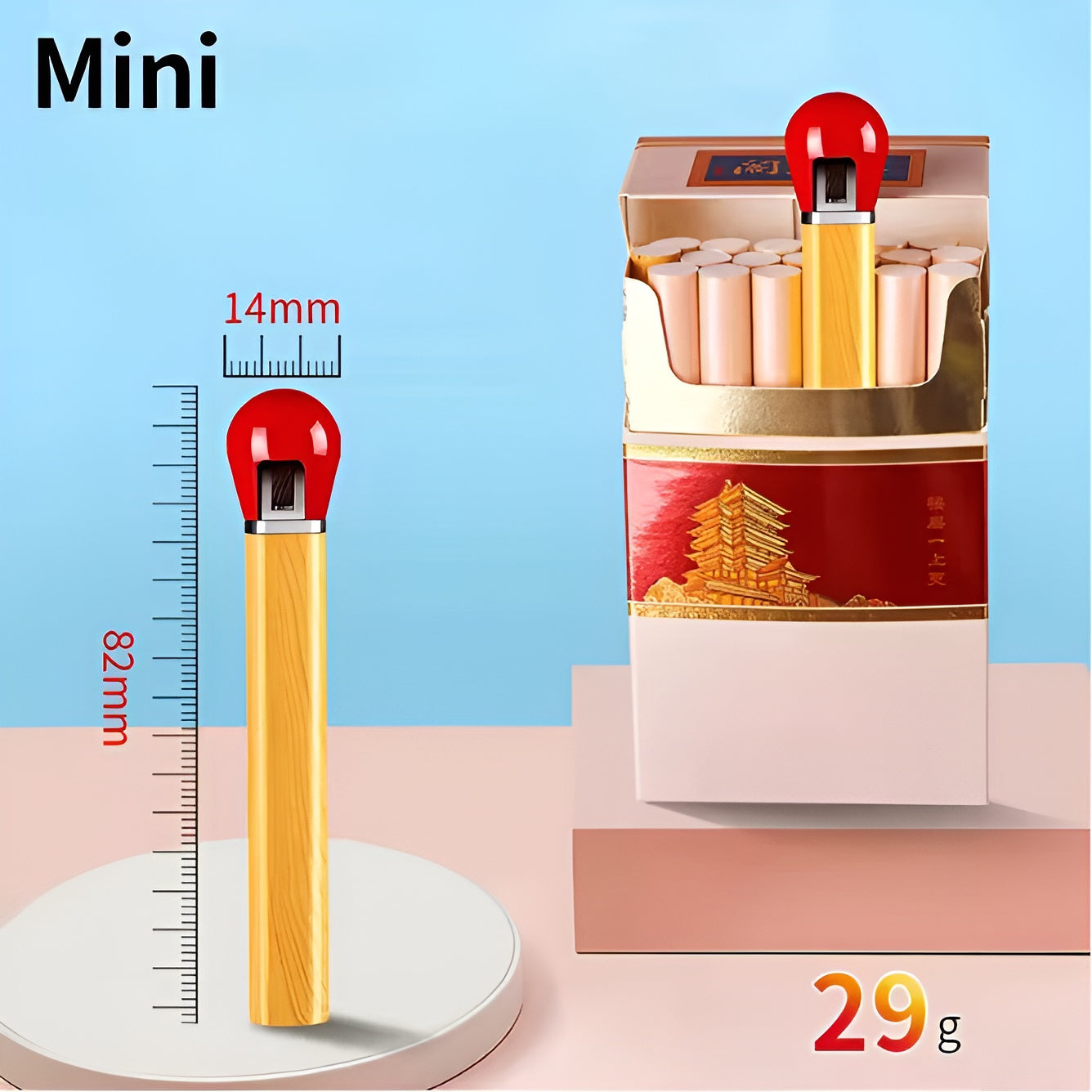 Mini Matchstick Metal Inflatable Lighter
