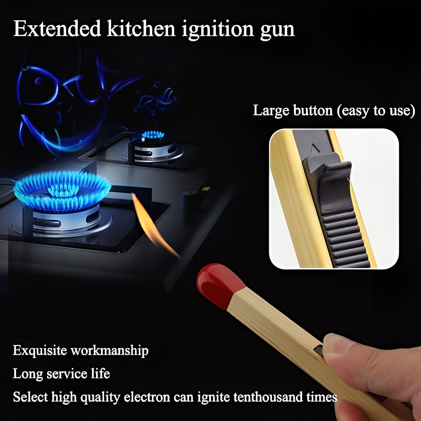 Windproof Refillable Giant Match Jet Lighter