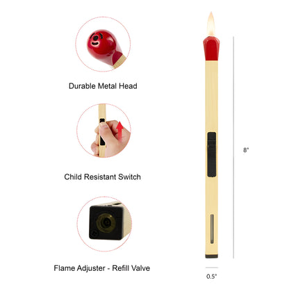 Windproof Refillable Giant Match Jet Lighter
